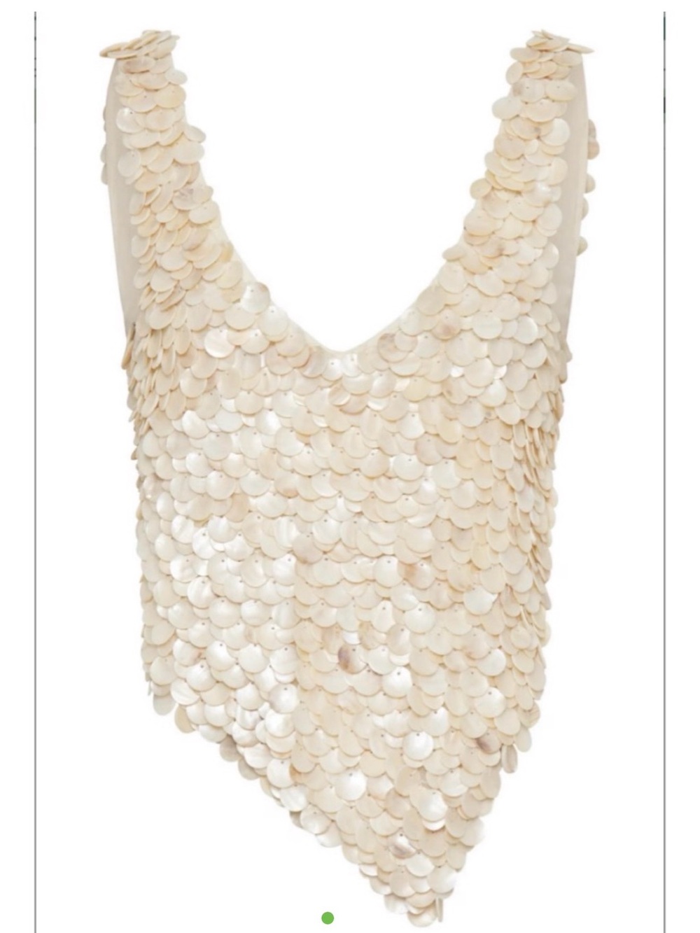 Unique Ivory Seashell Tank Top - Picture 2 of 5